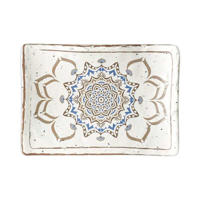 Assiette plate, Casablanca, L.13,5 x l.19 x h.2,1 cm, mélamine pure 