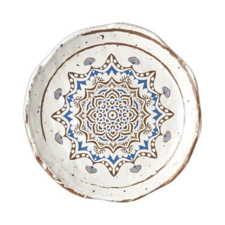 Assiette plate, Casablanca, D.16 x h.2,4 cm, mélamine pure 