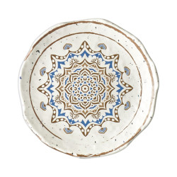 Assiette plate, Casablanca, D.20 x h.2,8 cm, mélamine pure 