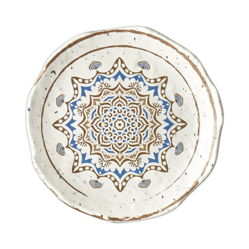 Assiette plate, Casablanca, D.20 x h.2,8 cm, mélamine pure 