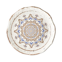 Assiette plate, Casablanca, D.28 x h.3,5 cm, mélamine pure 