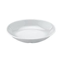 Assiette creuse, aspect porcelaine, D.19 x h.3,8 cm, mélamine pure 