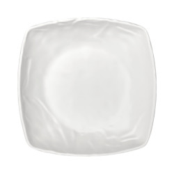 Assiette creuse, Kar Matt White, L.21 x l.25 x h.2 cm, mélamine pure 