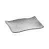 Assiette plate rectangle, Gris Granite, mélamine pure Dimensions:L.13,5 x l.19 x h.2,1 cm