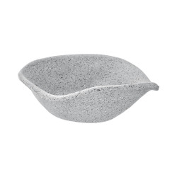 Bol oval, Gris Granite, mélamine pure Dimensions:L.13 x l.15,5 x h.4,9 cm