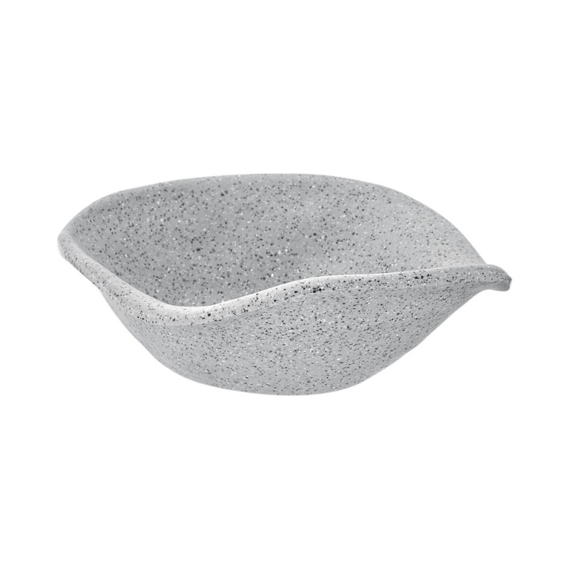 Bol oval, Gris Granite, mélamine pure Dimensions:L.13 x l.15,5 x h.4,9 cm