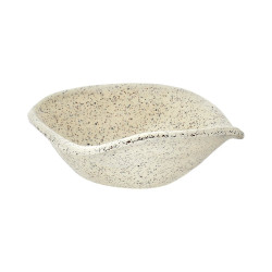 Bol, oval, Blanc Granite, mélamine pure Dimensions:L.13 x l.15,5 x h.4,9 cm