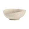 Bol oval, Blanc Granite, mélamine pure Dimensions:L.20 x l.24 x h.8,8 cm