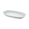 Assiette creuse ovale, aspect porcelaine, mélamine pure Dimensions:L.14 x l.25 x h.3 cm