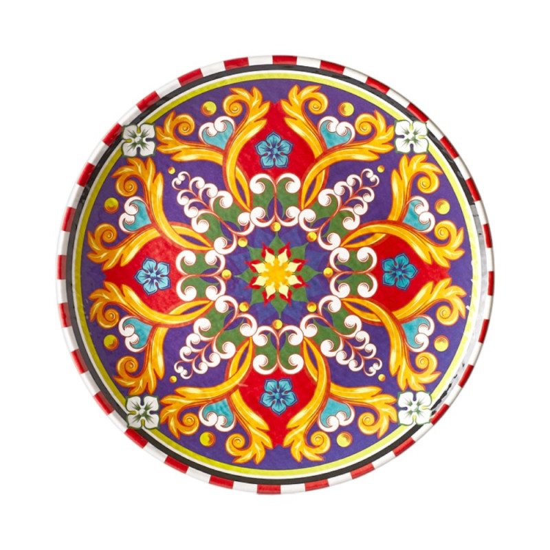 Assiette plate, Cordoba, D.26 x h.2,6 cm, mélamine pure 