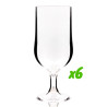 6 verres à vin, polycarbonate, 370 ml Ø 6,8cm, H 18cm Larg 6,8cm. Réutilisable 