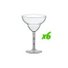 6 verres à cocktail, polycarbonate, 350 ml, Ø 11,8cm, H 17,5cm, Larg 11,8cm. Réutilisable 