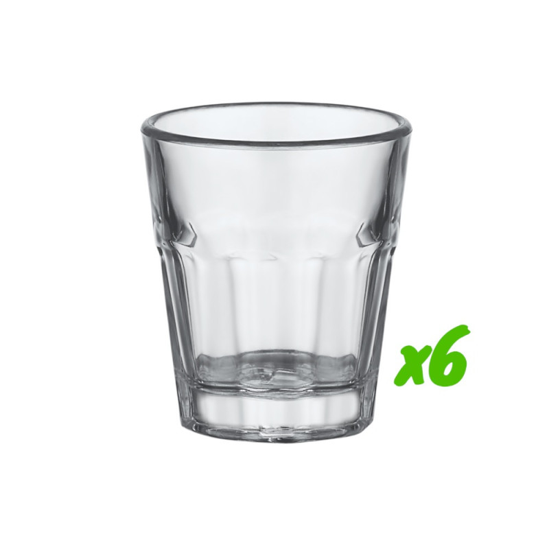 6 verres à shooter, polycarbonate, 50 ml, Ø 5cm, H 5,8cm, Larg 5cm. Réutilisable 