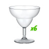 6 verres à cocktail, polycarbonate, 350 ml Ø 11,8cm, H 13cm Larg 11,8cm. Réutilisable 