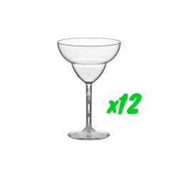 12 verres à cocktail, polycarbonate, 350 ml, Ø 11,8cm, H 17,5cm, Larg 11,8cm. Réutilisable 