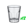 12 verres à shooter, polycarbonate, 50 ml, Ø 5cm, H 5,8cm, Larg 5cm. Réutilisable 