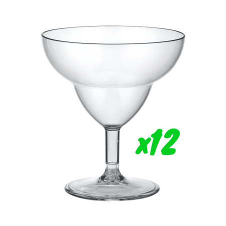 12 verres à cocktail, polycarbonate, 350 ml Ø 11,8cm, H 13cm Larg 11,8cm. Réutilisable 