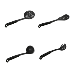 Lot de 4 ustensiles de cuisine coloris Noir