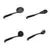 Lot de 4 ustensiles de cuisine coloris Noir