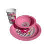 Set de 3 pièces petit déjeuner enfant (bol, verre, et assiette)